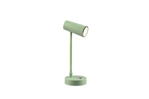 LENNY zielona lampa LED 2W CCT ładowana przez złącze USB-C ściemnianie dotykowe zmiana barwy światła
