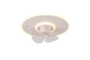 NYBRO lampa sufitowa biała z wentylatorem LED 30W CCT sterowanie pilotem