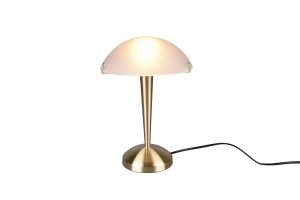 PILZ II lampa stołowa złoty mat z białym kloszem 1xE14 ściemnianie dotykowe