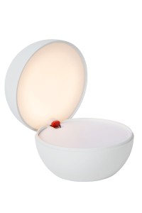 CLIPPER nowoczesna otwierana lampa na szafkę biała LED 2,2W 2700K przenośna ładowana USB
