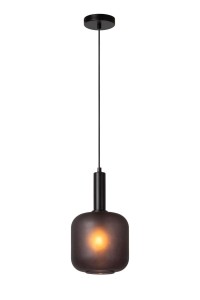 ELOISE lampa wisząca czarna klosz szklany czarny 1xE27