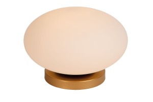 ELYSEE lampa nocna złoty mat klosz szklany biały fi 30cm 1xE27