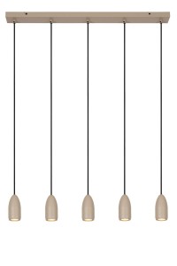 EVORA nowoczesna lampa wisząca szara 5xGU10 listwa nad stół wyspę