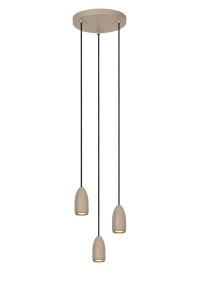 EVORA nowoczesna lampa wisząca szara 3xGU10