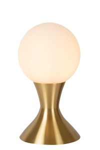 MOYA lampa nocna złota podstawa z białym szklanym kloszem fi 12cm 1xG9