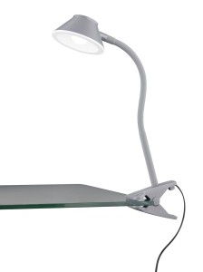 BERRY lampa szara LED 3,5W na klips z elastycznym ramieniem