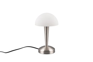 CANARIA lampa stołowa nikiel mat klosz szkło mleczne LED 5W E14 DIM