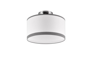 DAVOS plafon abażur biało-szary fi 30cm 2xE14 wykończenie chrom