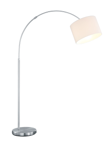 Lampa podłogowa Hotel nikiel mat/biel 1x60W 461100101 Trio