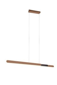 HELIOS 343310365 lampa wisząca rozsuwana kawowa LED 48W CCT sterowanie dotykowe