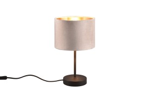 JULIETA 519000144 lampa stołowa czarna 1xE27 abażur aksamitny beżowy fi 20cm