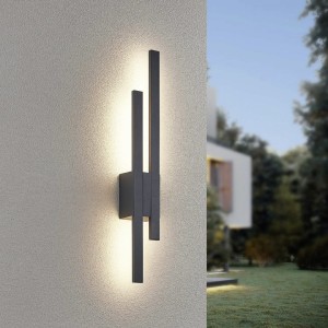 TAWA kinkiet elewacyjny 2x9W LED ciepłe odbite światło 61,5cm