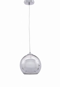 LOBOS D20 lampa wisząca klosz szklana kula chrom