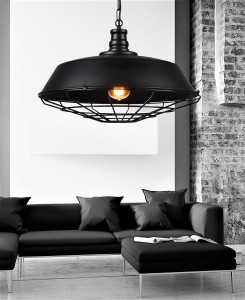 ARIGIO D35 lampa wisząca loftowa czarna E27 industralna