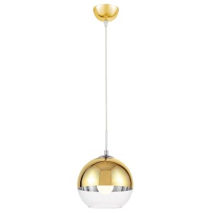 VERONI D20 lampa wisząca kula szklana złota fi 20cm E27