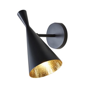 FOGGI W1 kinkiet regulowany loft czarny klosz stożek E27
