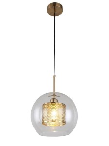 PONTINA lampa wisząca mosiądz klosz kula szklana E14