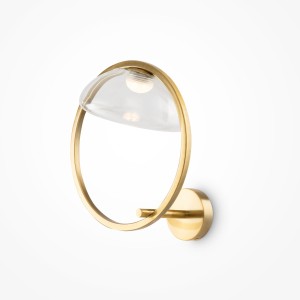 MOON kinkiet ring mosiądz z wklęsłym kloszem LED 5W 3000K
