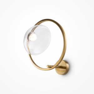 MOON kinkiet ring mosiądz z wklęsłym kloszem LED 5W 3000K 