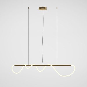 TAU lampa wisząca LED 30W złota świecąca lina