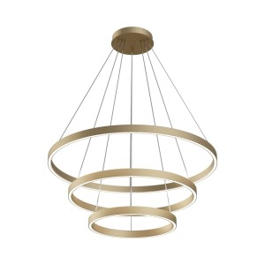 RIM LED 115W 4000K lampa wisząca fi 80cm mosiądz potrójny ring