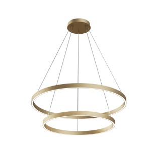 RIM LED 88W 4000K lampa wisząca fi 80cm mosiądz podwójny ring