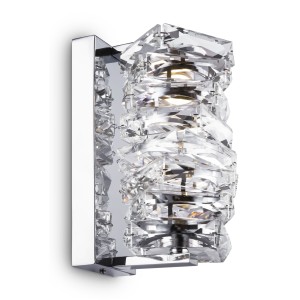 COIL kinkiet LED 6W chrom klosz asymetryczny szklany