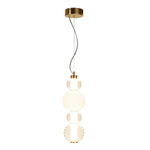 COLLAR LED 17W 3000K zwis ze szklanych kul o różnych rozmiarach z wewnętrznym podświetleniem wykończenie złote