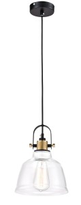 IRVING lampa wisząca loft klosz transparentny 1xE27