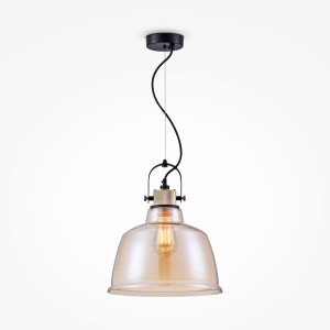IRVING lampa wisząca loft klosz amber 1xE27