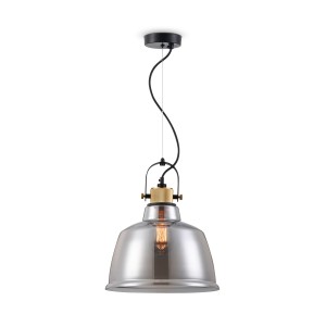 IRVING lampa wisząca loft klosz dymiony 1xE27