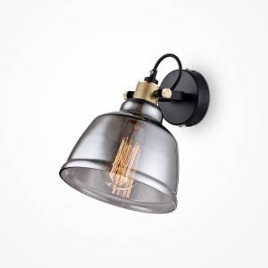 IRVING kinkiet regulowany loft klosz dymiony 1xE27
