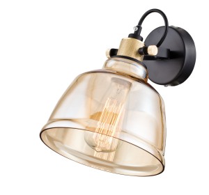 IRVING kinkiet regulowany loft klosz amber 1xE27