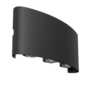 STRATO LED 6W 3000K IP54 kinkiet elewacyjny czarny światło akcentujące góra dół