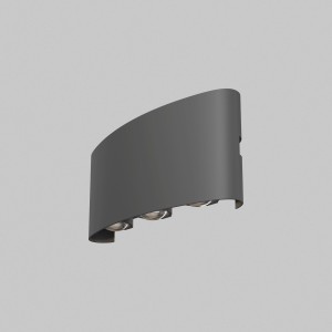 STRATO LED 6W 3000K IP54 kinkiet elewacyjny szary światło akcentujące góra dół