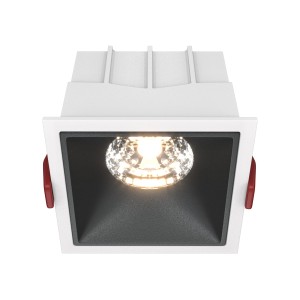 Downlight ALFA LED 15W 3000K biało-czarny kwadratowy wpuszczany