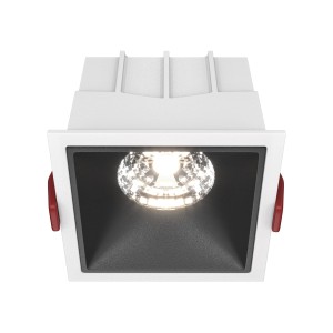 Downlight ALFA LED 15W 4000K biało-czarny kwadratowy wpuszczany