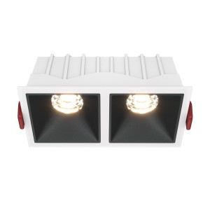 Downlight ALFA LED 2x10W 3000K biało-czarny wpuszczany