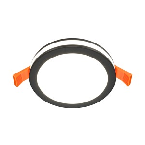 PHANTON panel LED 12W 3000K podtynkowy okrągły czarny