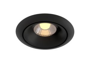 YIN LED 9W 3000K oprawa czarna wpuszczana stała