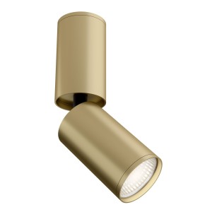 FOCUS S tuba łamana złoty mat natynkowy fi 5cm 1xGU10