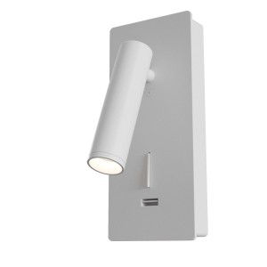 MIRAX LED 3W 3000K kinkiet z portem USB ładowania biały regulowany