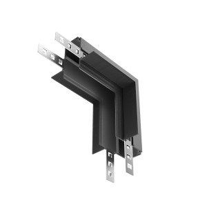 EXILITY łącznik L czarny do szyn magnetycznych wpuszczanych 26mm połączenie typu sufit/ściana do płyt GK 9,5mm