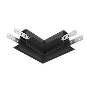 EXILITY łącznik L 90st czarny do szyn magnetycznych wpuszczanych 26mm połączenie typu sufit/sufit do płyt GK 9,5mm