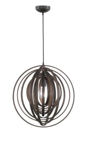 Lampa wisząca Boolan brąz 1x60W 305900126 Trio