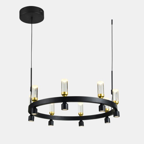 Almelo lampa wisząca LED 38,8W 3000K czarno-złota nowoczesny design