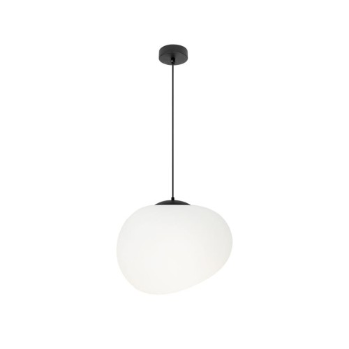 STONES lampa wisząca czarna/biała w kształcie kamienia 25cm
