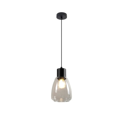 MOLDO 31-35066 lampa wisząca czarna/szkło