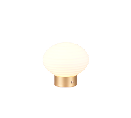 EARL R57771101 mobilna lampa stołowa szkło białe LED 1,5W ładowanie przez USB-C