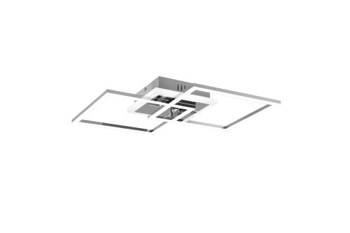 VENIDA lampa sufitowa chrom LED 25W 4000K dwa kwadraty DIM